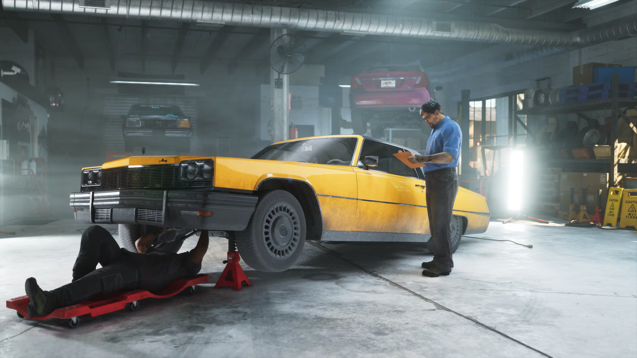 GTA6 アルティメット・エディション特典 ライドアウト・カスタムのガレージ内で改造される車両
